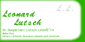 leonard lutsch business card